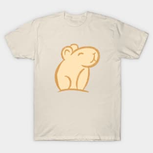 Capybara Cute Guinea Pig Illustration logo T-Shirt